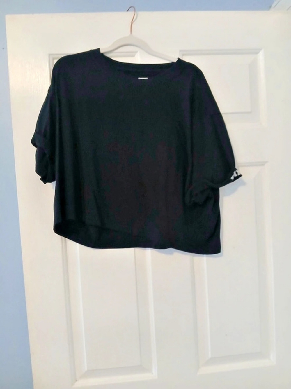 PINK Black Short Sleeve Top Like New